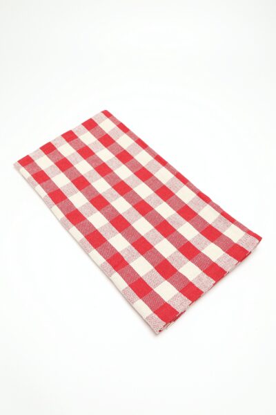 Toalha Algodão Xadrez - Vermelho