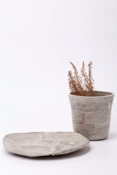 Conjunto Petisqueira + Porta Vinho - Cinza