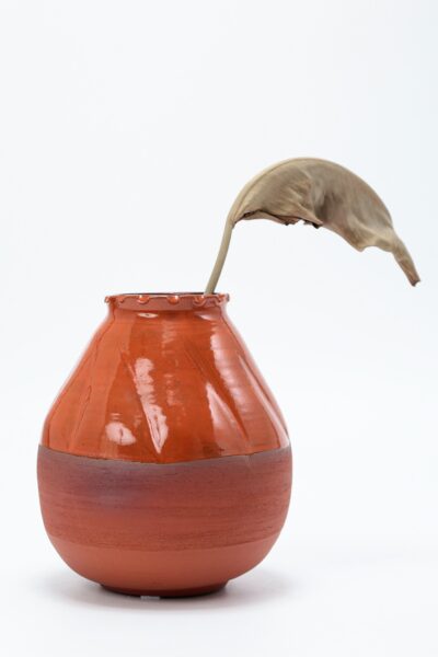 Vaso Bojudo Vermelho Brilhante