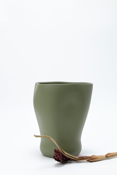 Cachepot em Cerâmica G - Verde Militar