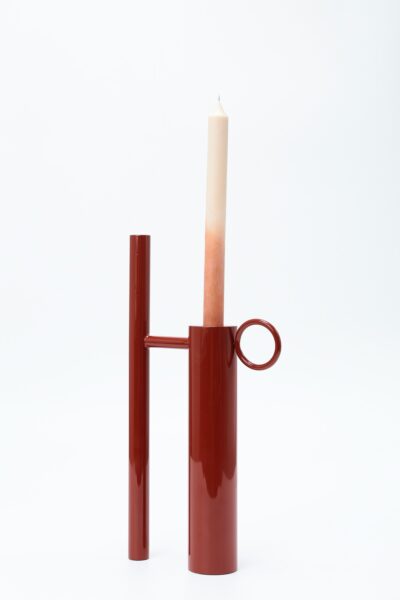 Vaso Castiçal Vermelho - H