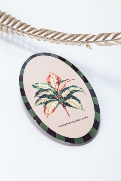 Azulejo Oval Comigo Ninguém Pode