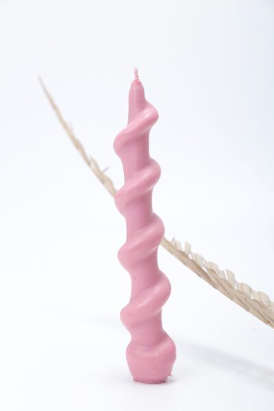 Vela que Chora Colorido Rosa/Fundo Bordô